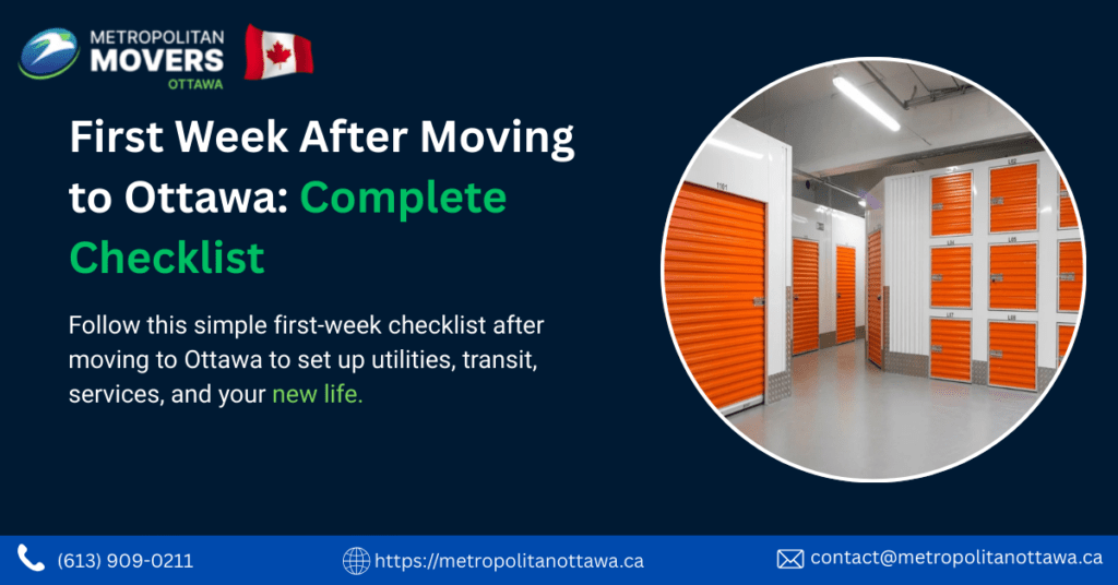 First Week After Moving to Ottawa: Complete Checklist