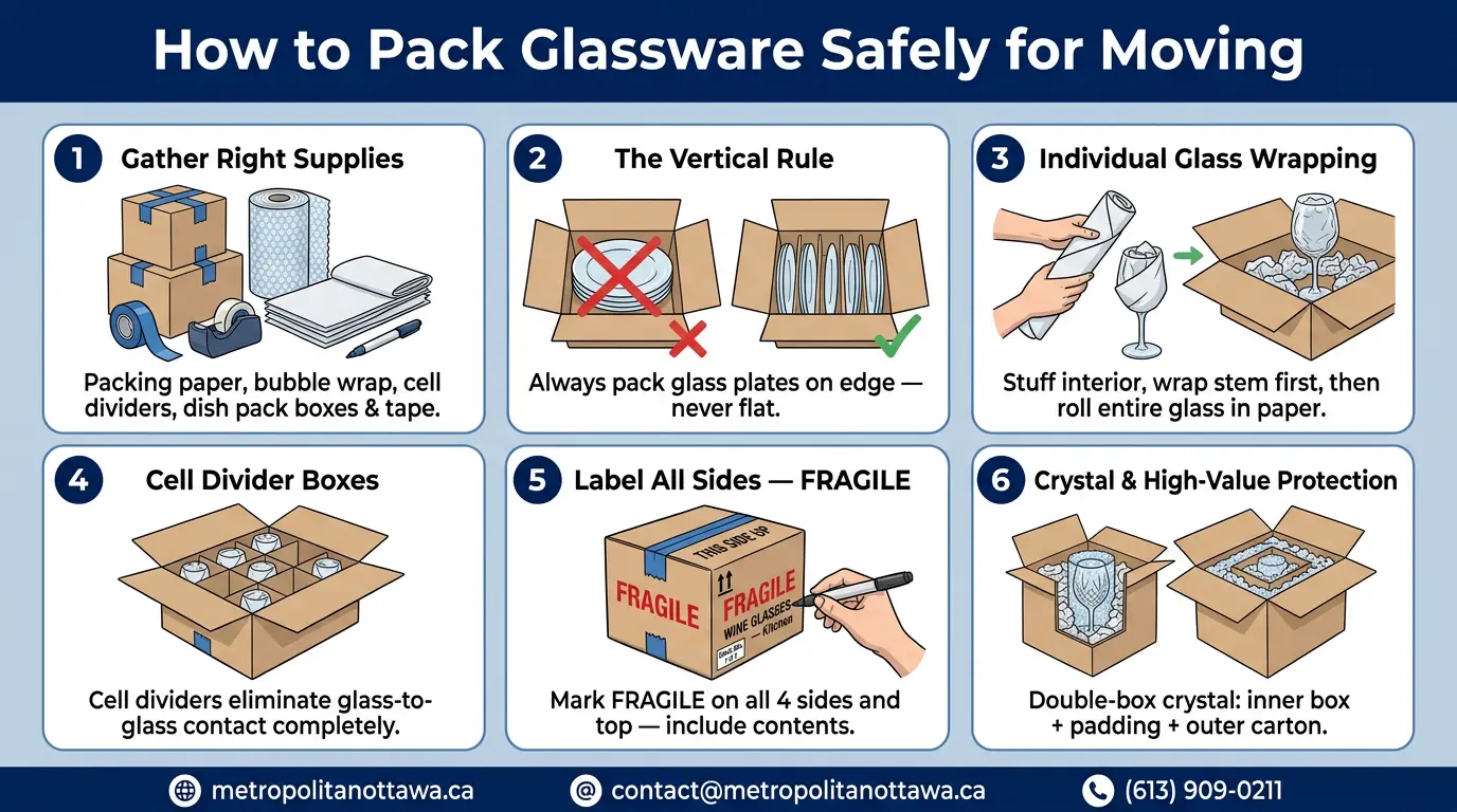 How to Pack Glassware Safely for Any Move Without a Single Breakage