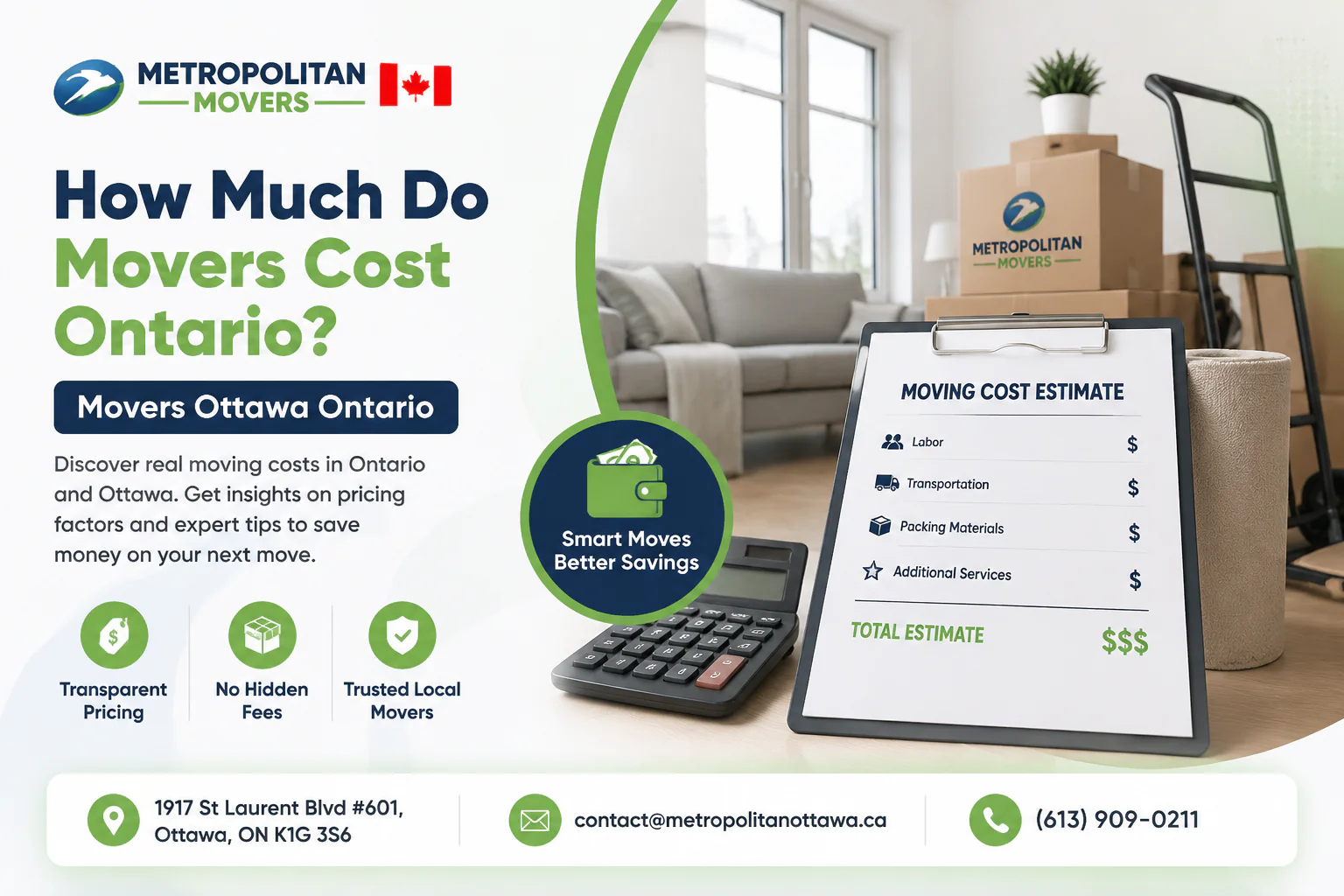 how much do movers cost ontario